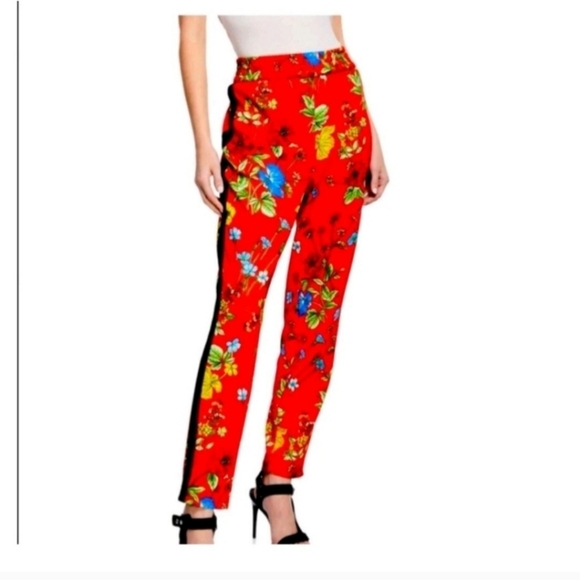 Alice + Olivia Floral Muticolor Straight Pant Size XS NWOT - Picture 8 of 10